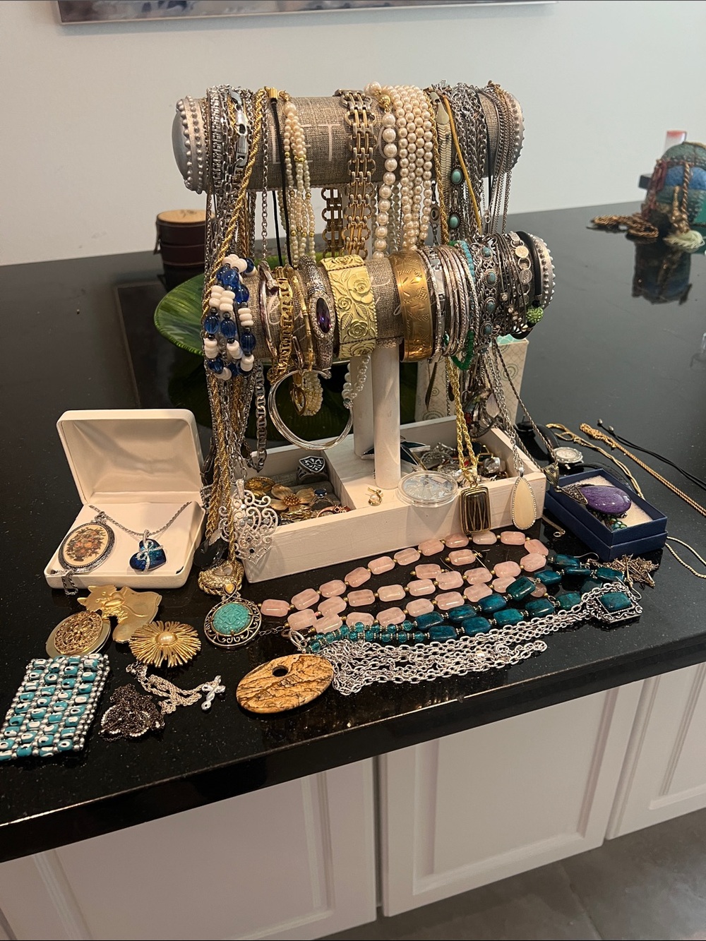 Assorted Women's Jewelry Collection - Gold, Silver, Turquoise, Pink